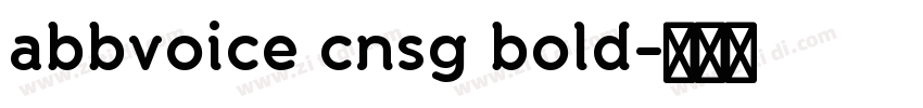abbvoice cnsg bold字体转换